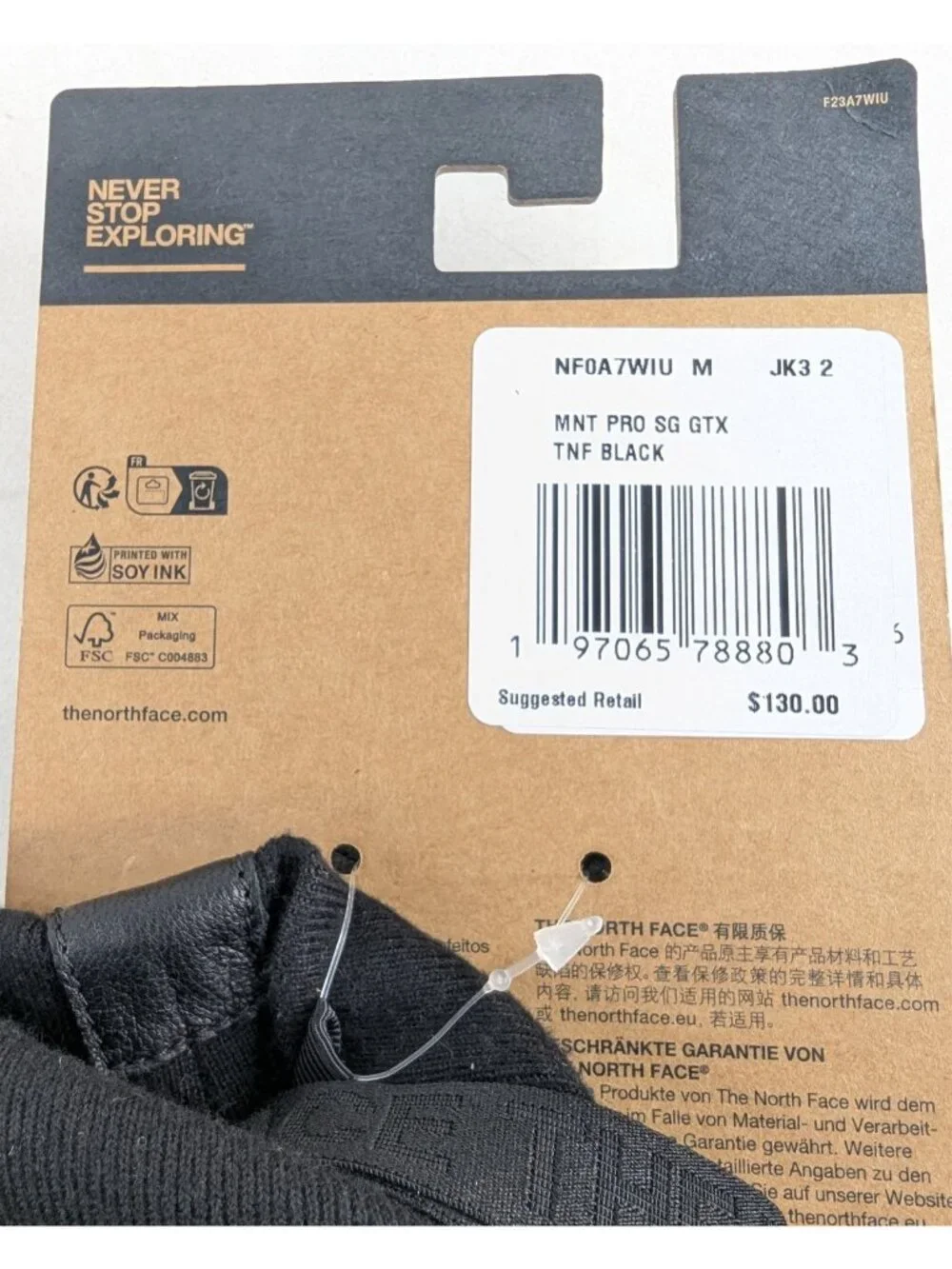 The North Face Montana Pro SG GTX Mitt Black Medium GORE-TEX Gloves NWT Mittens